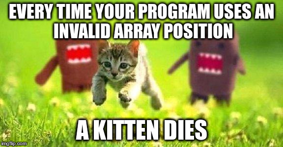 Don't look at invalid array positions!